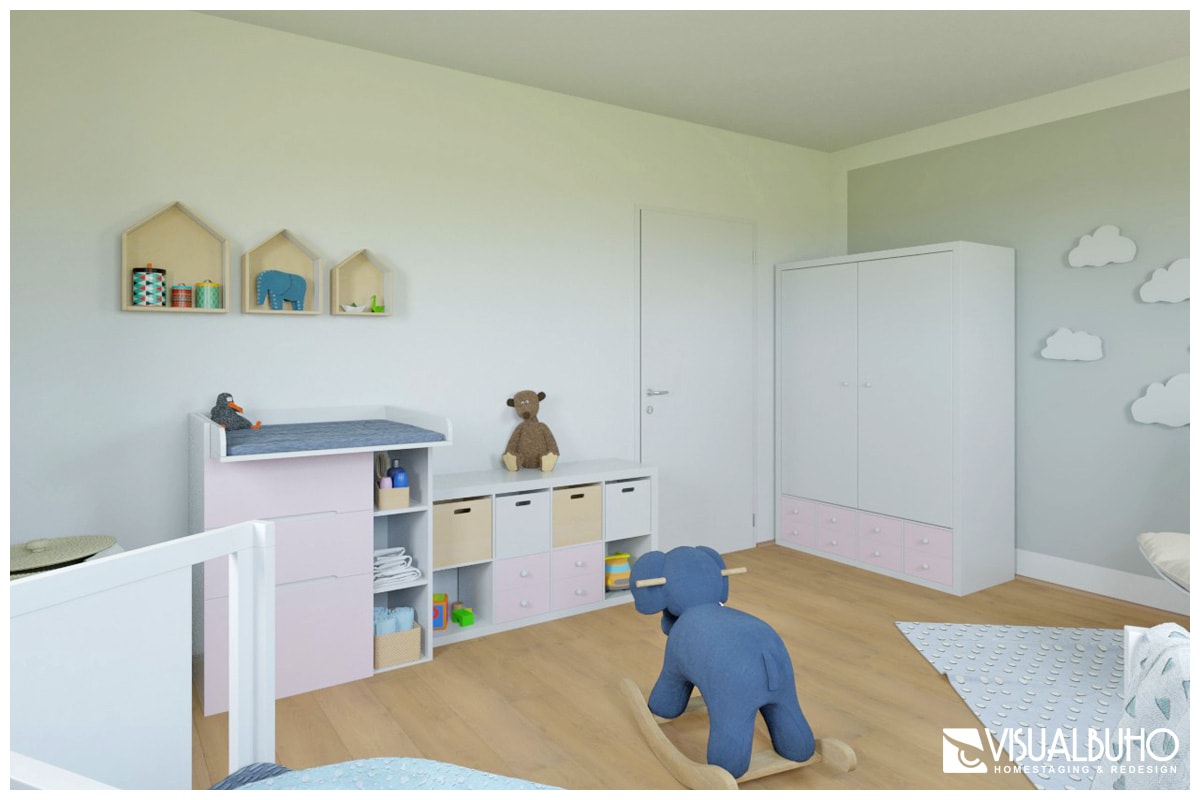 3D Home Staging Kinderzimmer Tür