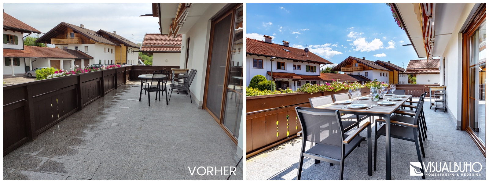 Terrasse Ferienhaus Lechbruck Vergleichsbild