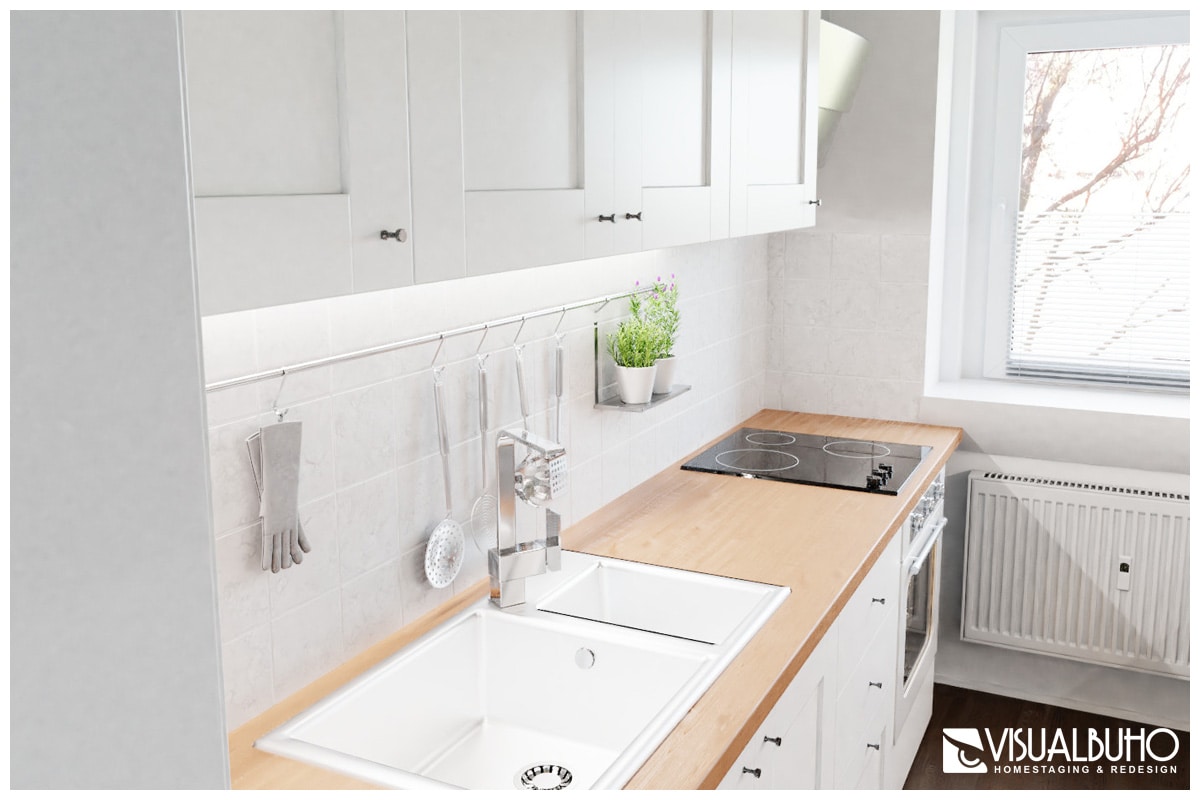 Küche Landhausstil Wohnung 3D Home Staging