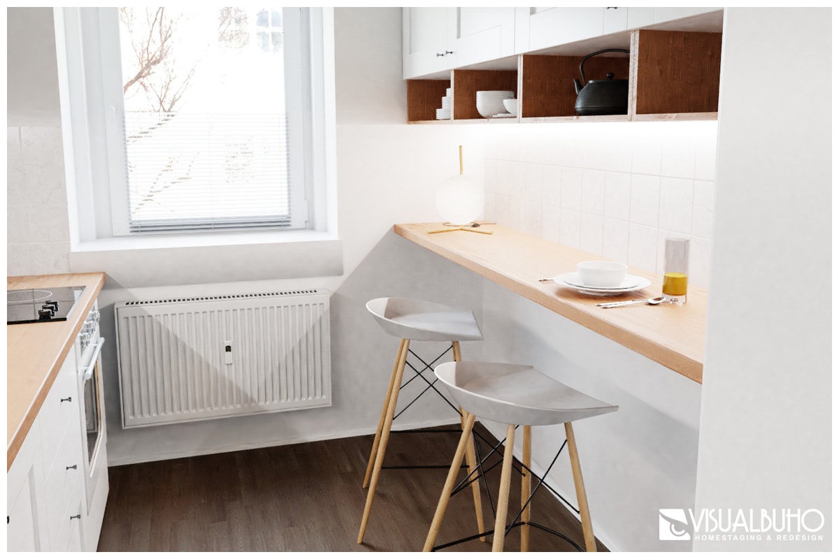 Küche Landhausstil Wohnung 3D Home Staging